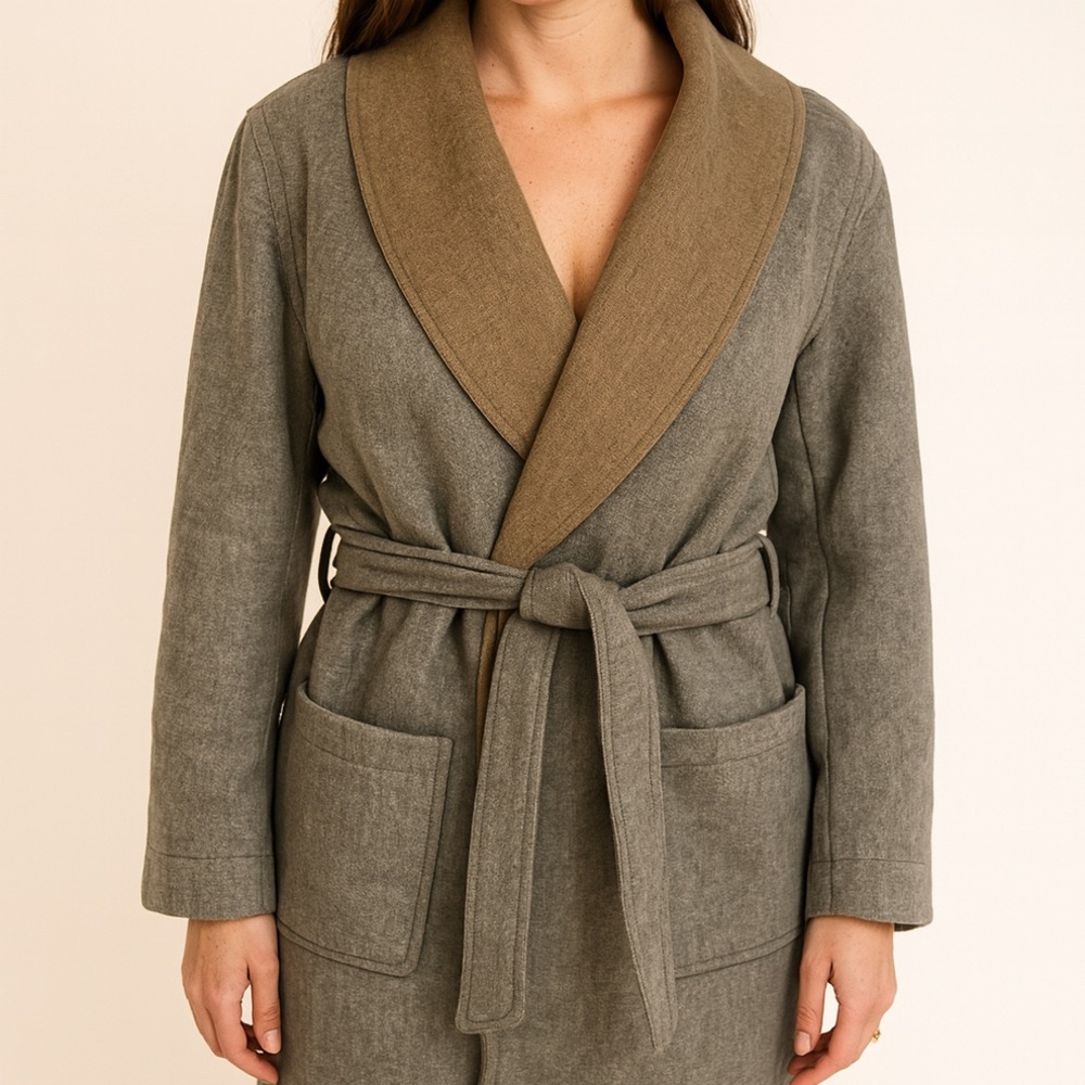 Lauren Ralph Lauren Women's Gray and Tan Coat